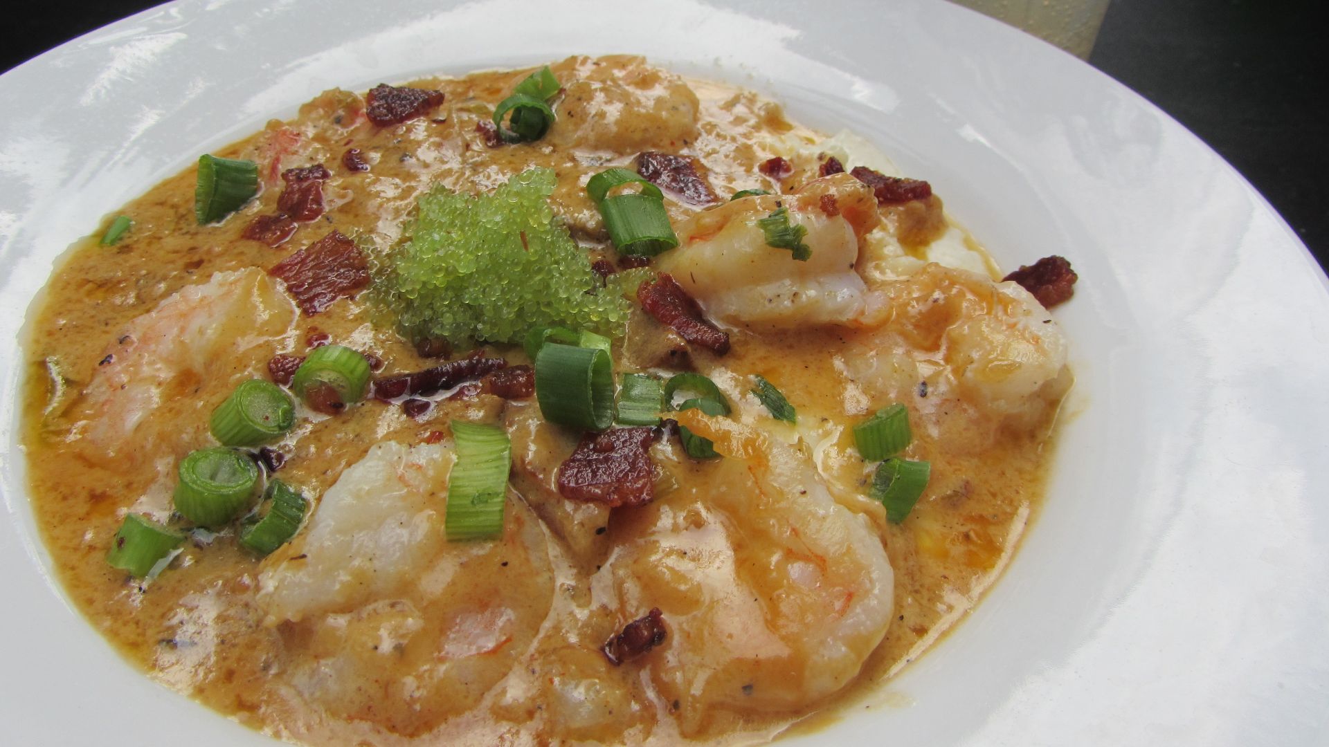 8. Crevettes et gruau de maïs