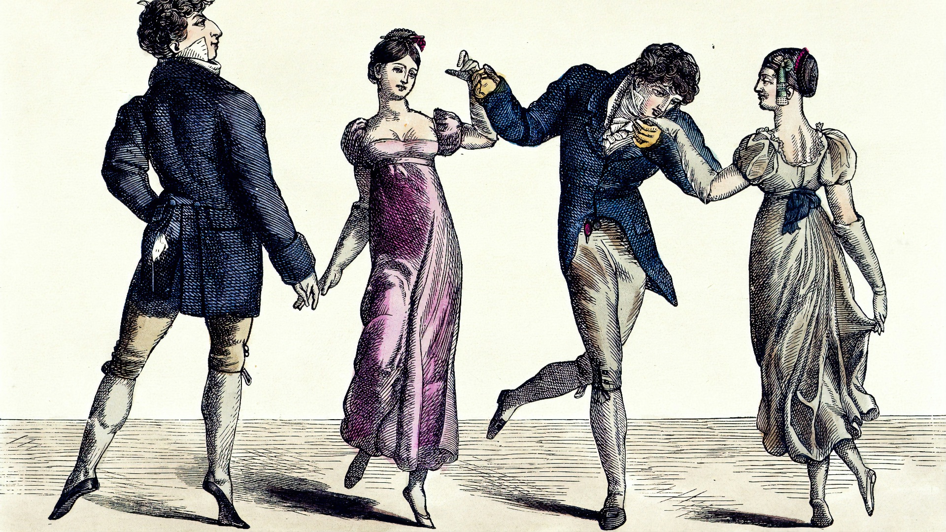 8. Des hommes dansant la valse