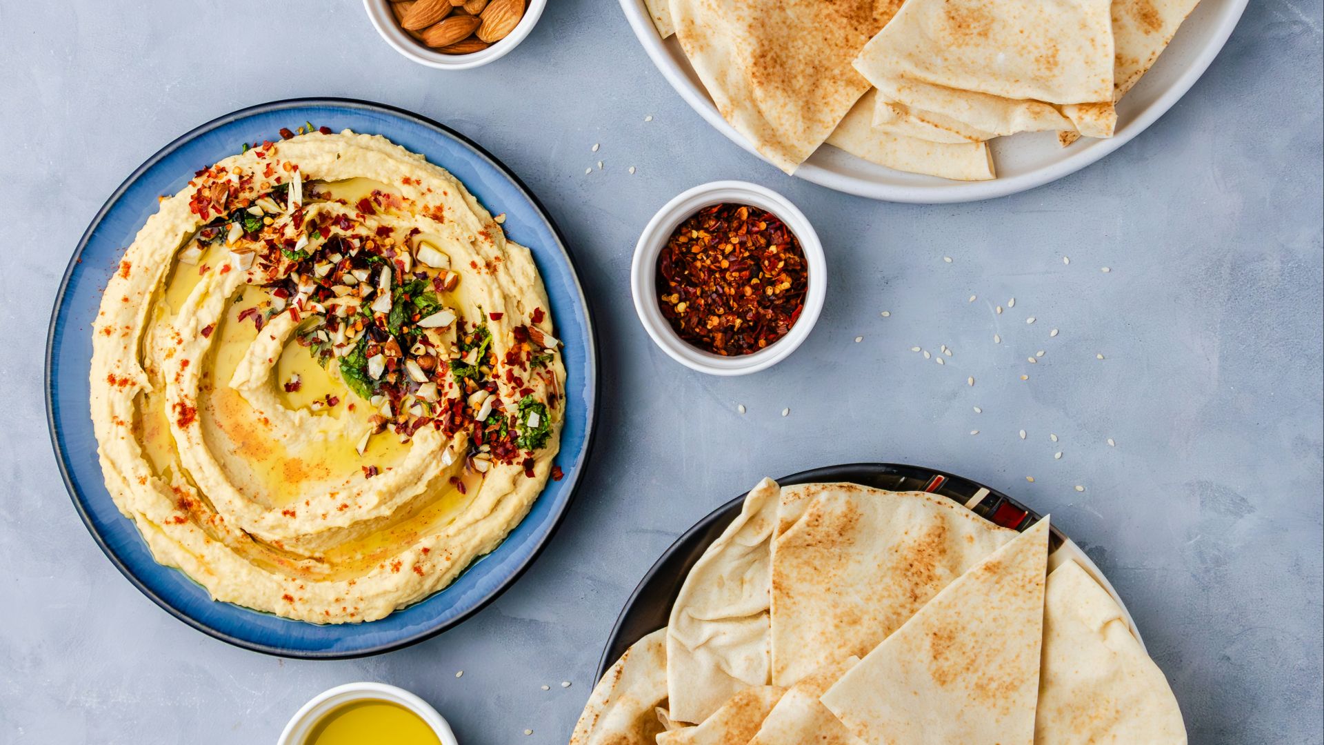 4. Houmous et pain pita