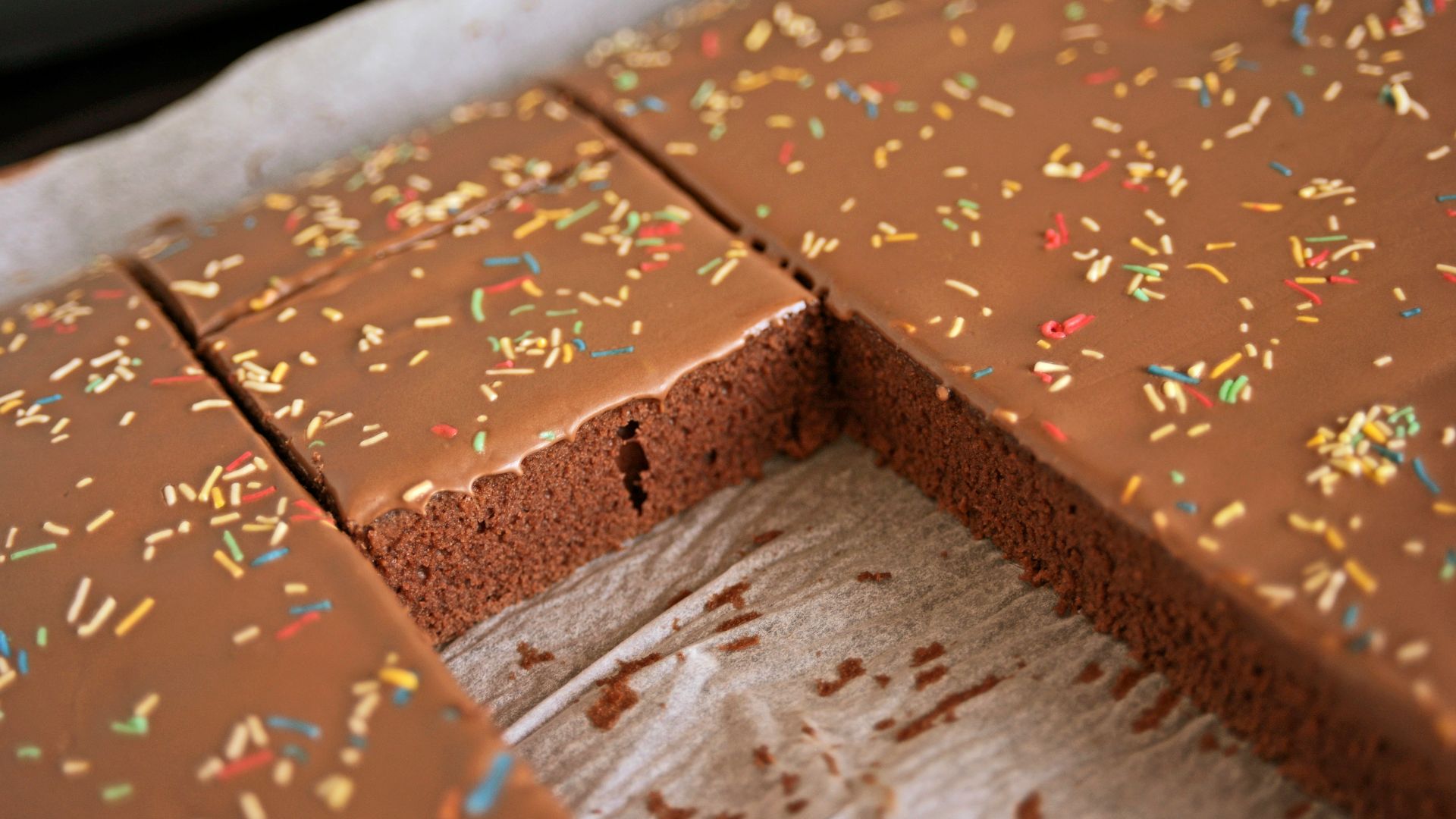 20. Gâteau au chocolat en plaque