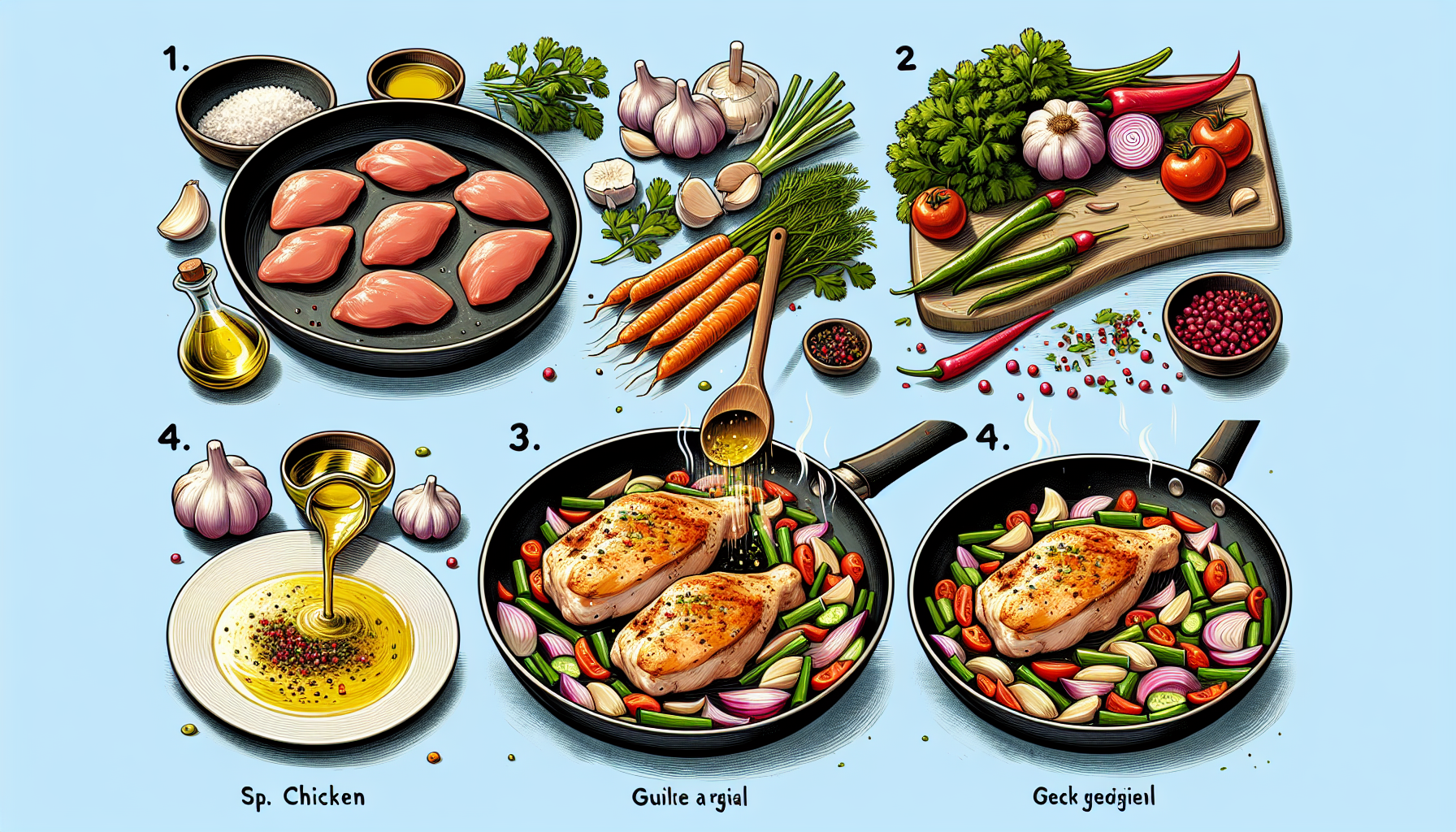 Sauté de poulet en 4 étapes faciles