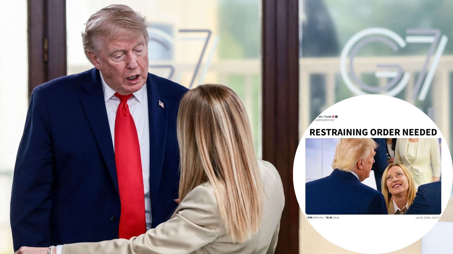 Trump dit qu’il a besoin d’une «ordonnance restrictive» contre Giorgia Meloni