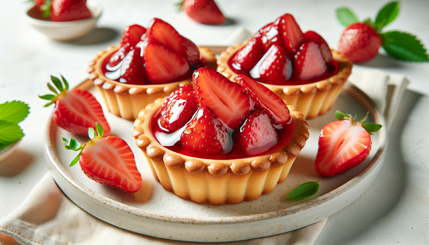Tartelette aux fraises compotées
