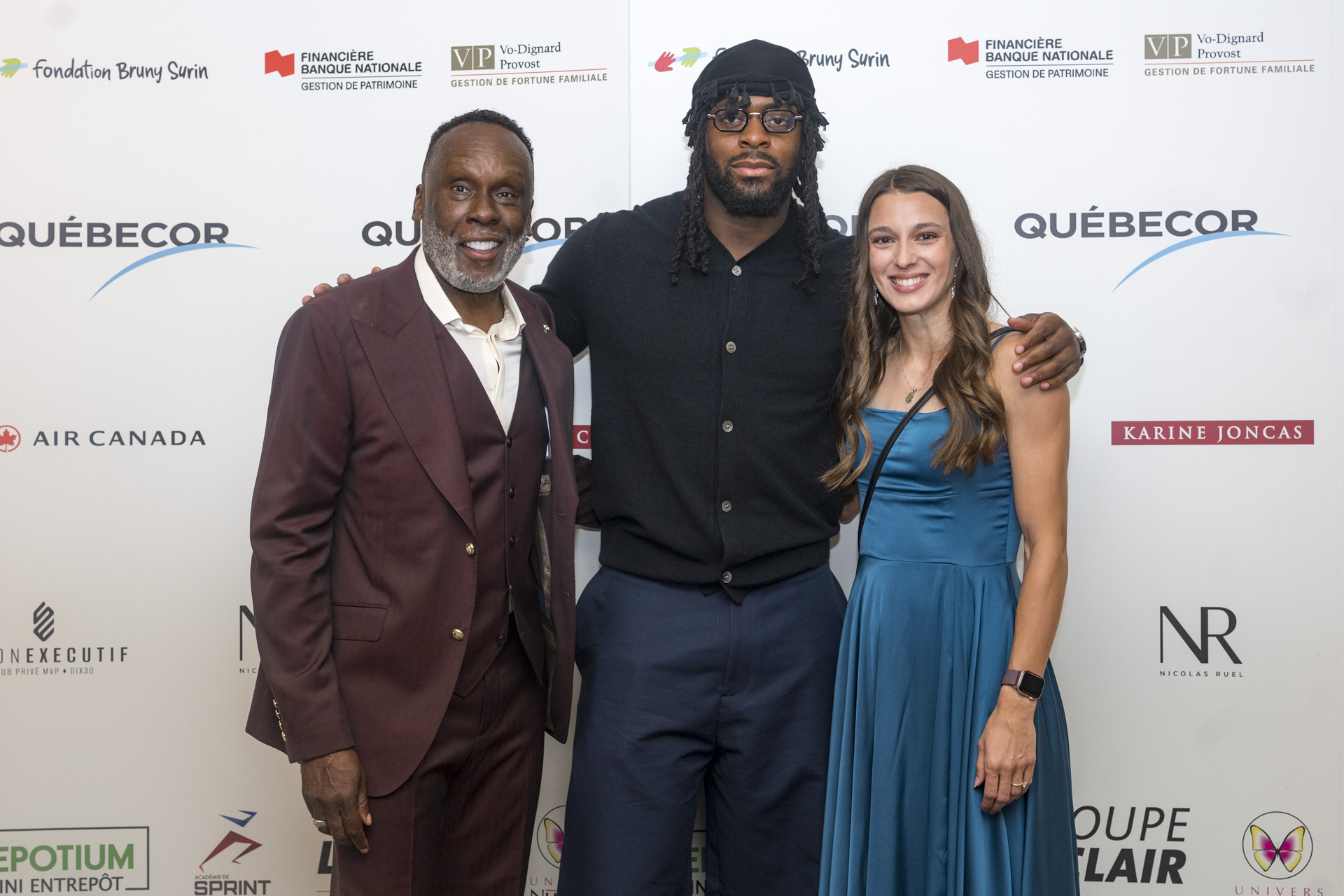 Bruny Surin, Bennedict Mathurin et Audrey Leduc