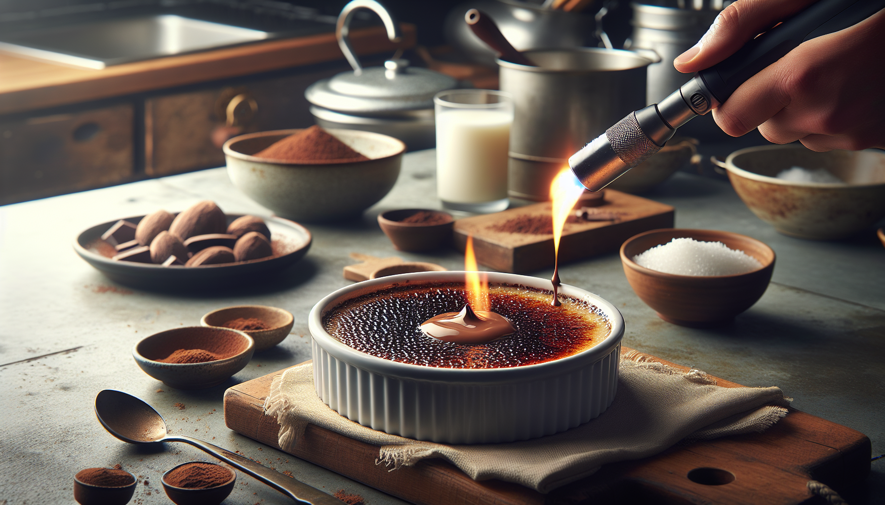 Crème brûlée au cacao