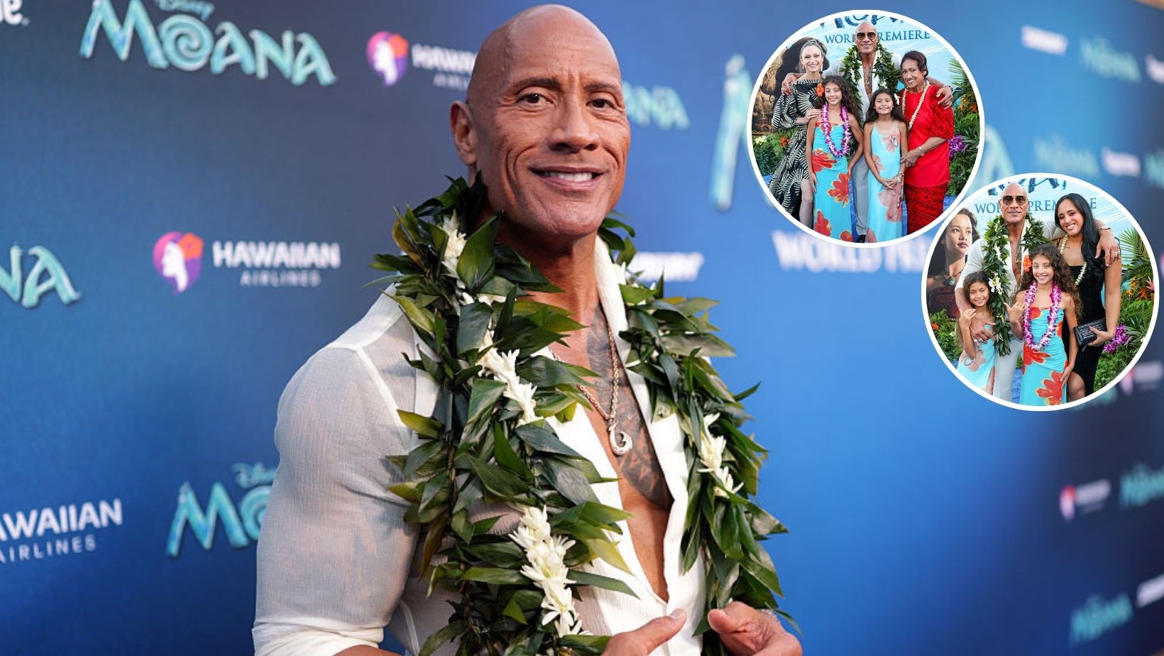 La famille de Dwayne Johnson vole la vedette sur le tapis rouge de Moana