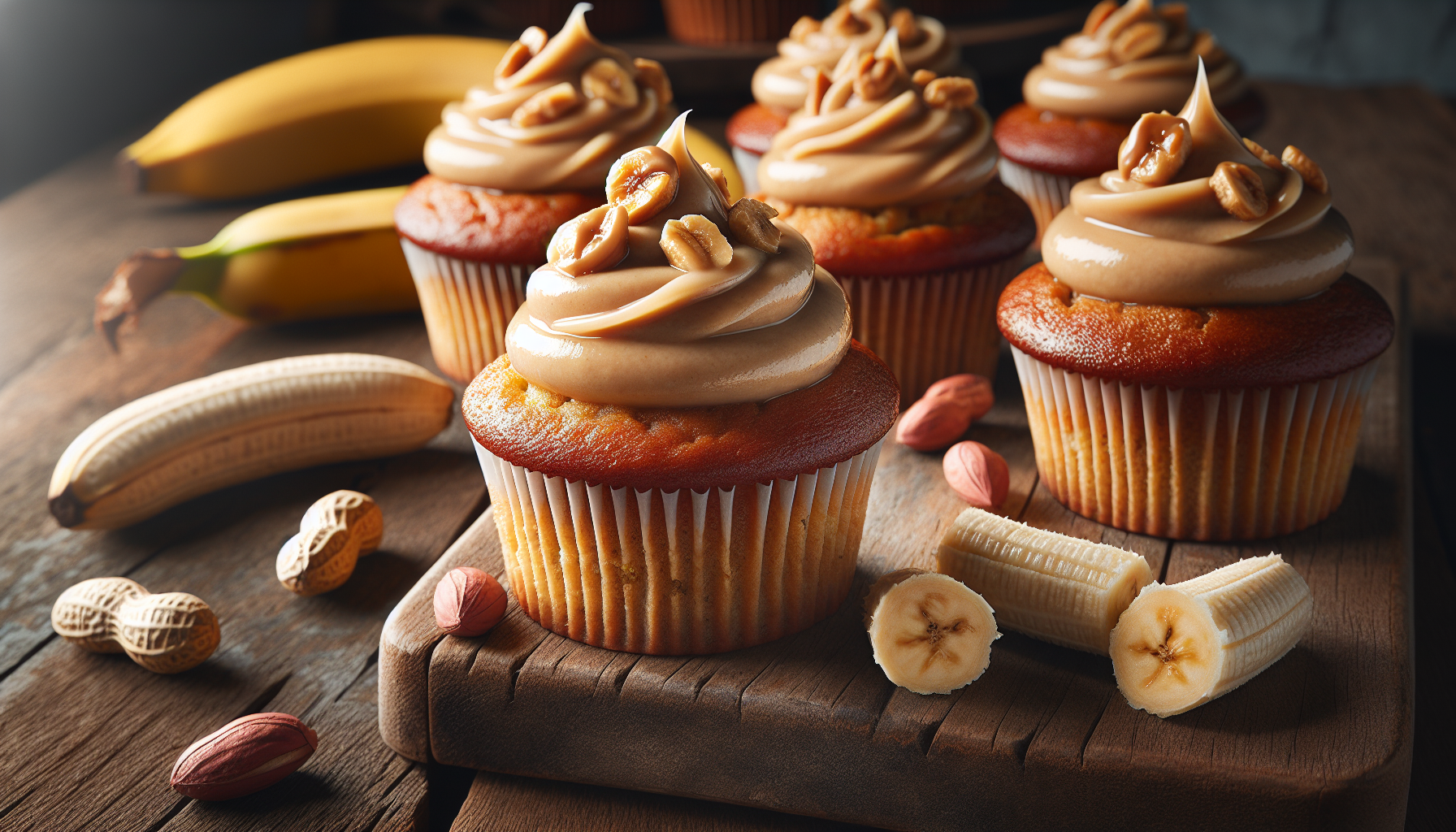 Cupcakes aux bananes et beurre d'arachide