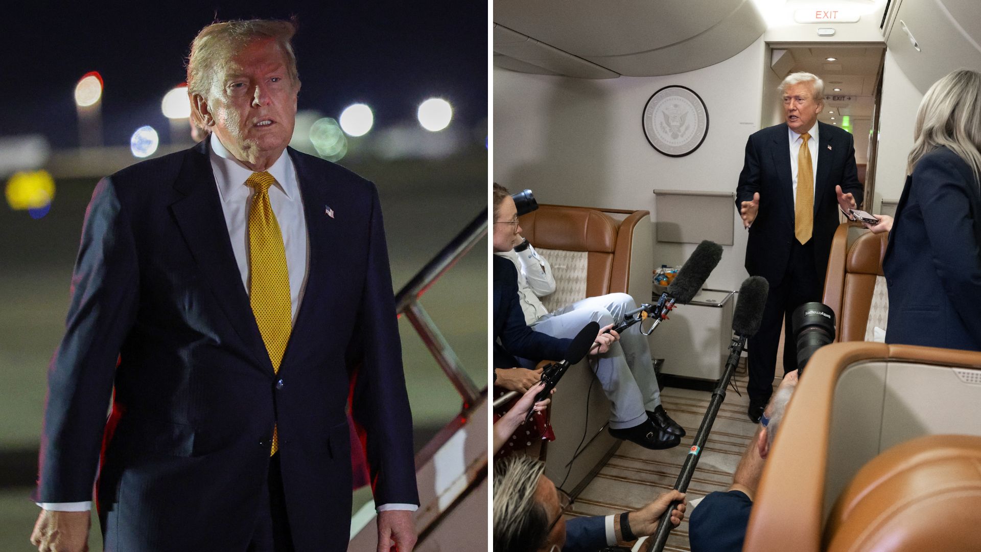 Trump Says «If I Go, You Go» to Reporters Amid Fears Iran Could Target New Air Force One