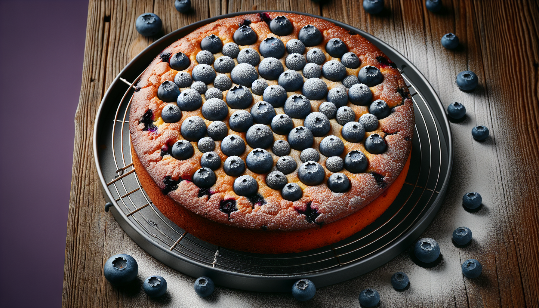 Gâteau croustillant aux bleuets