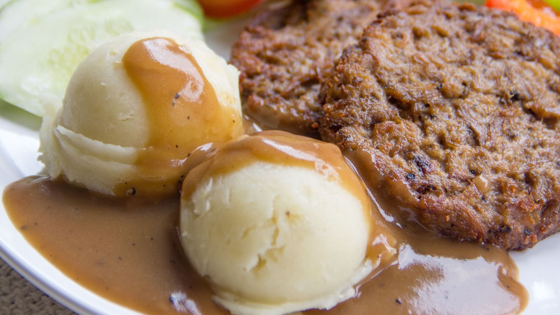 5. Sauce au hamburger sur une purée de pommes de terre