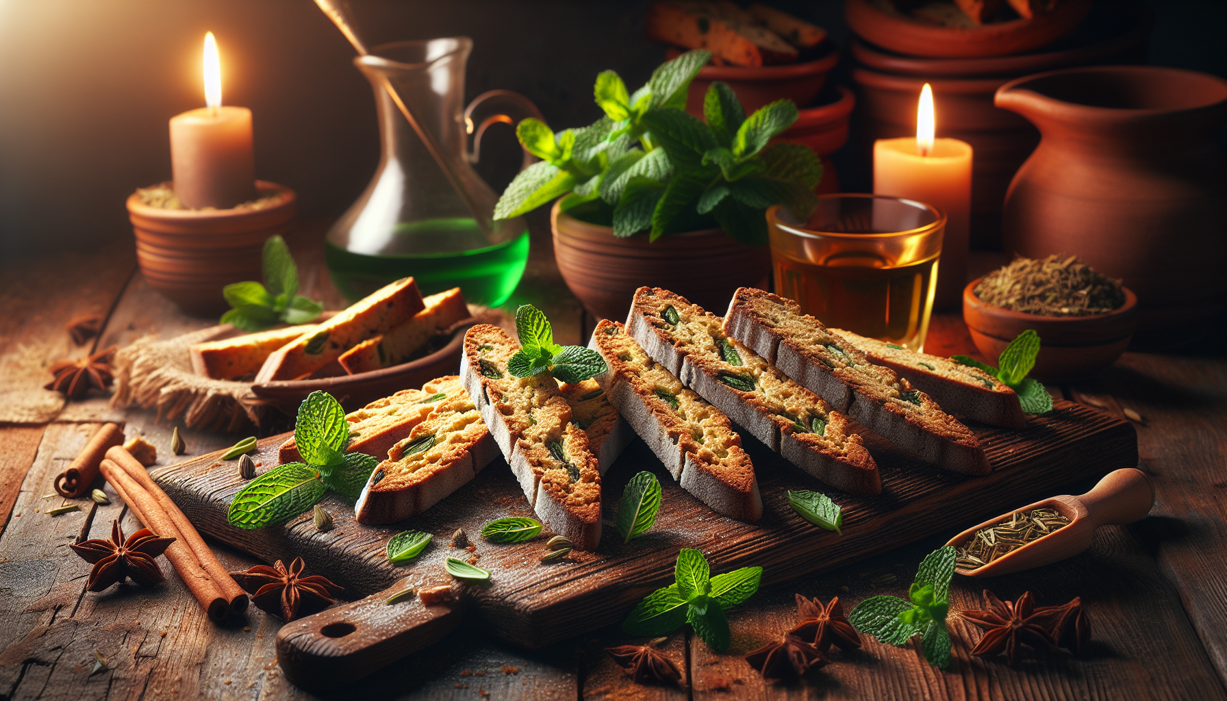 Biscotti à la menthe et à l'angélique