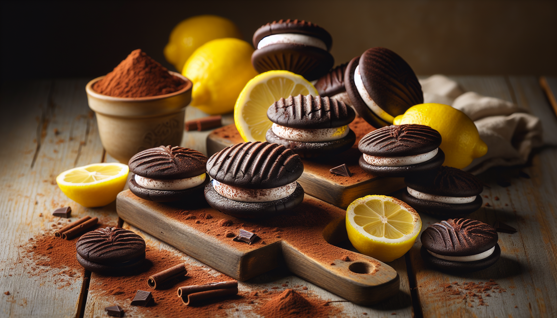 Whoopies cacao et citron
