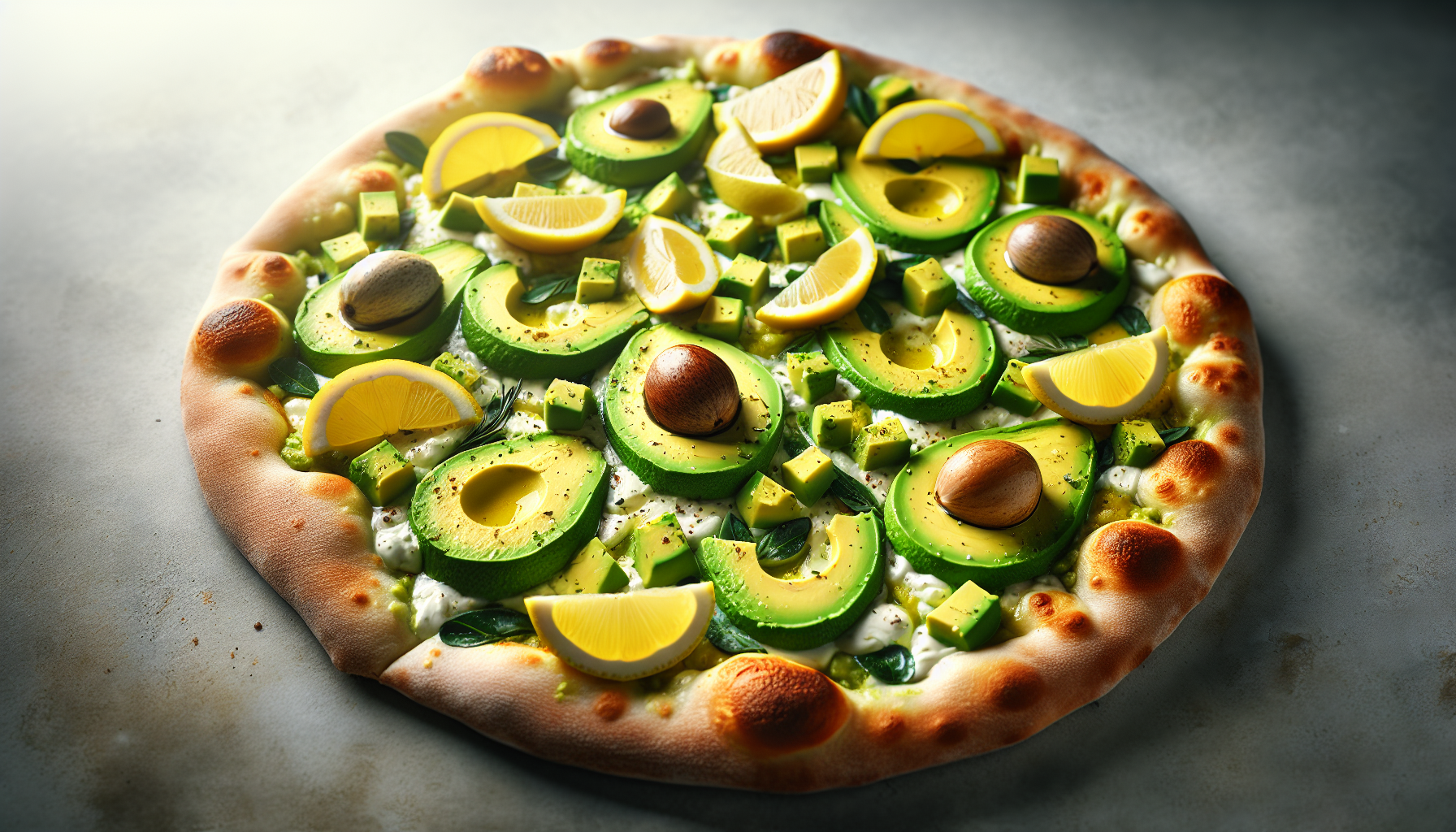 Pizzetta à l'avocat et au citron