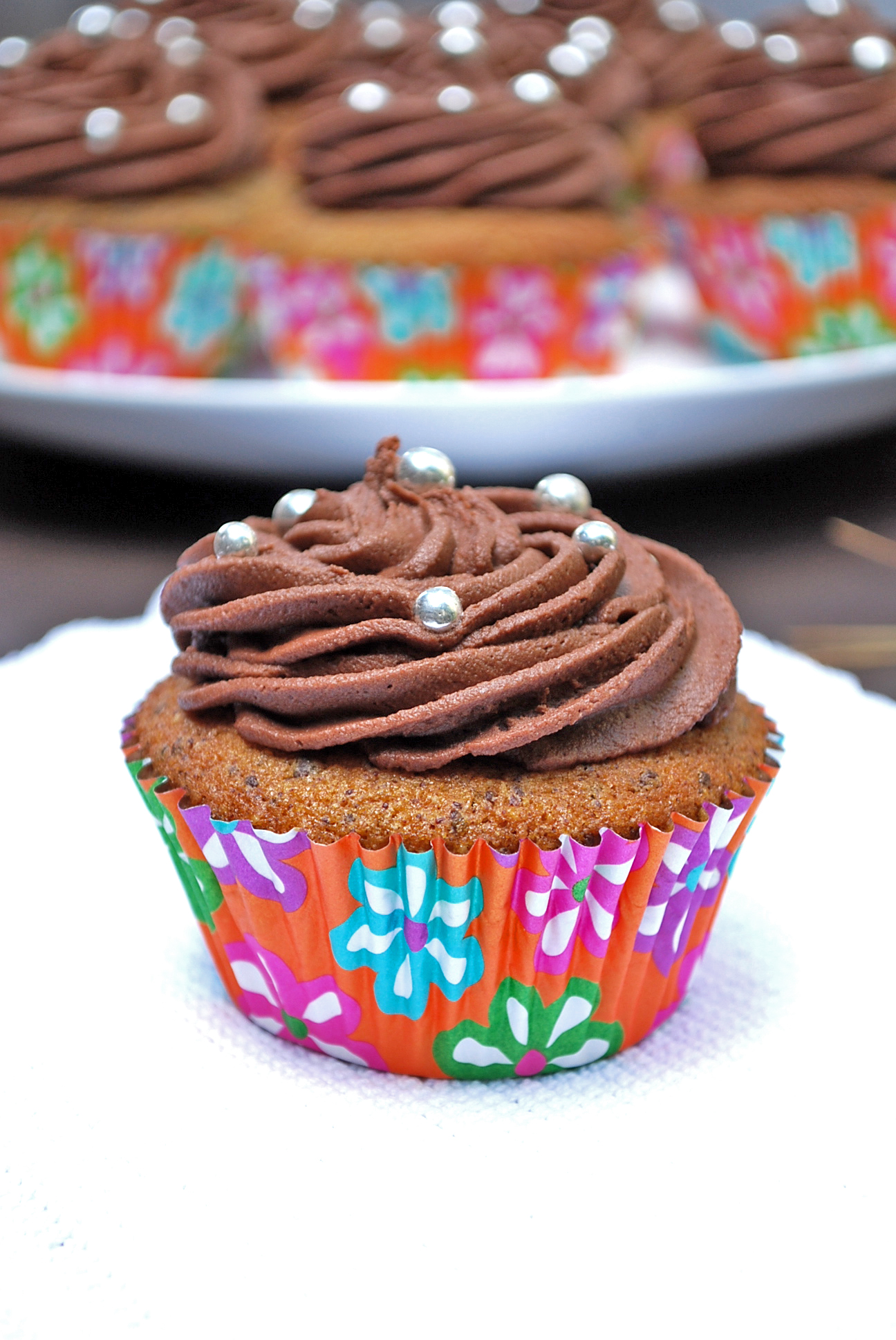 Cupcakes chocolatés et aux noisettes
