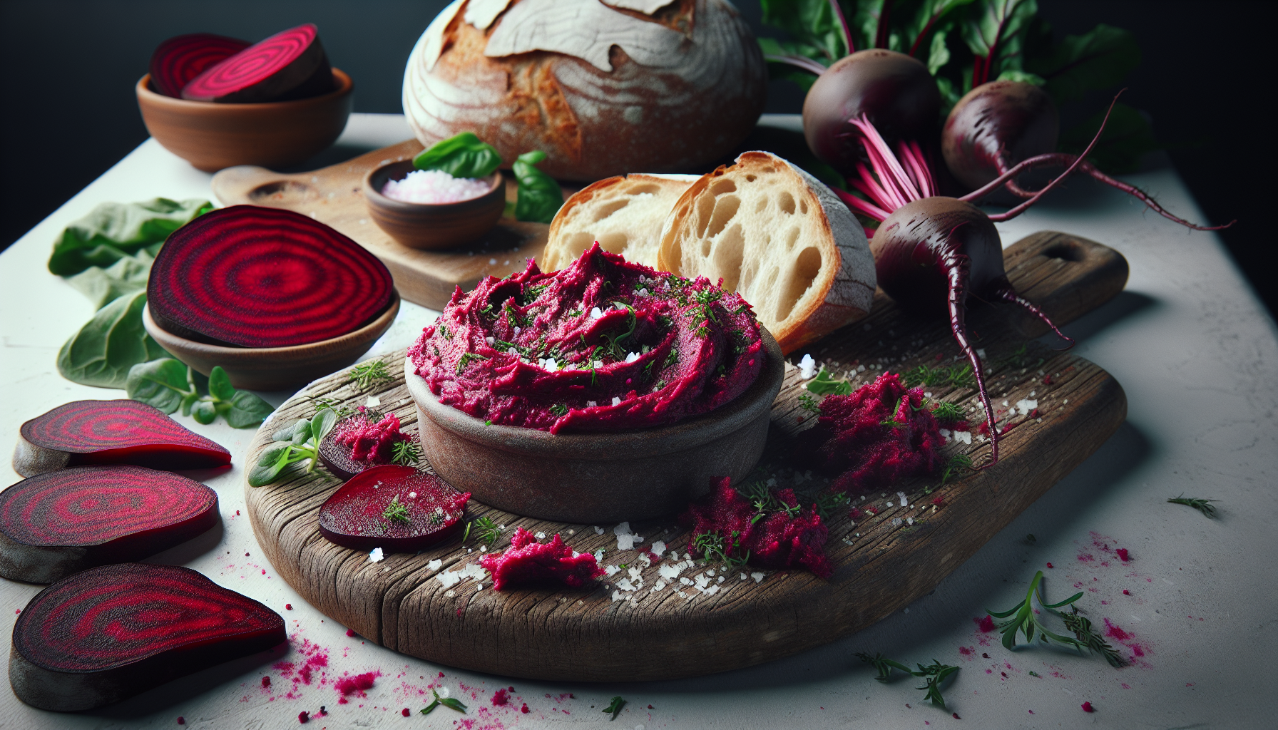 Tartinade de betterave aux herbes