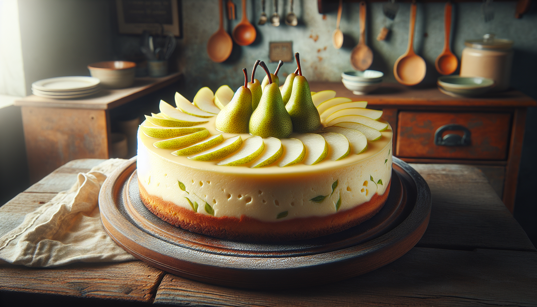 Cheesecake aux poires