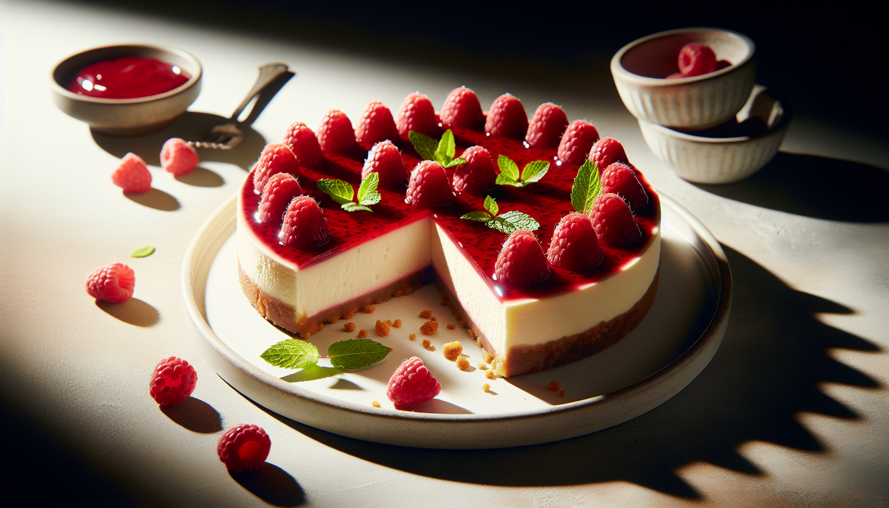 Cheesecake express aux framboises