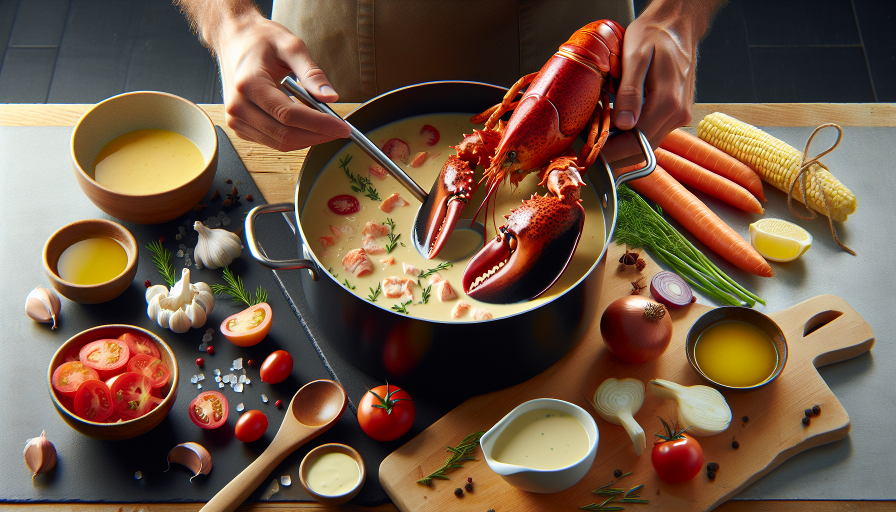 Bisque de homard express