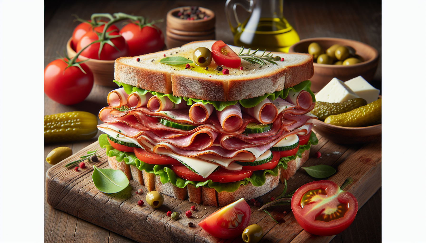 Sandwich club à l’italienne