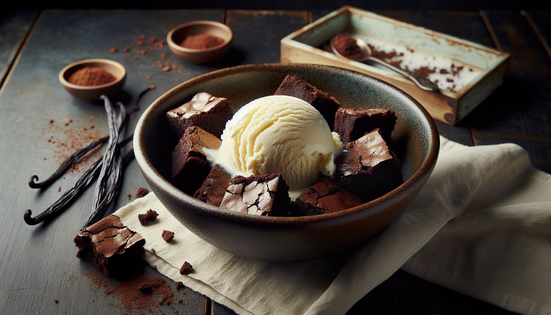 Crème glacée aux brownies ratés