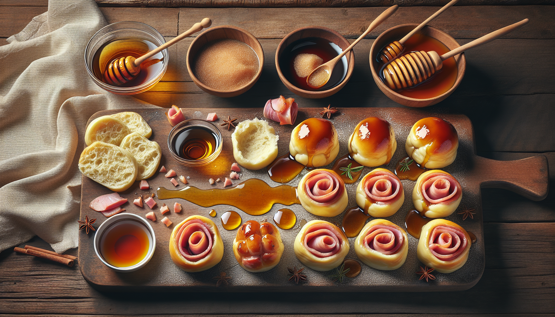 Petits pains au jambon-érable