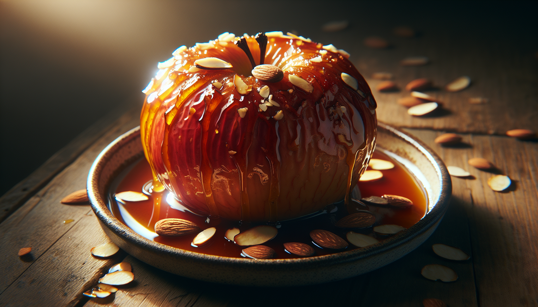 Pomme au four érable-amandes