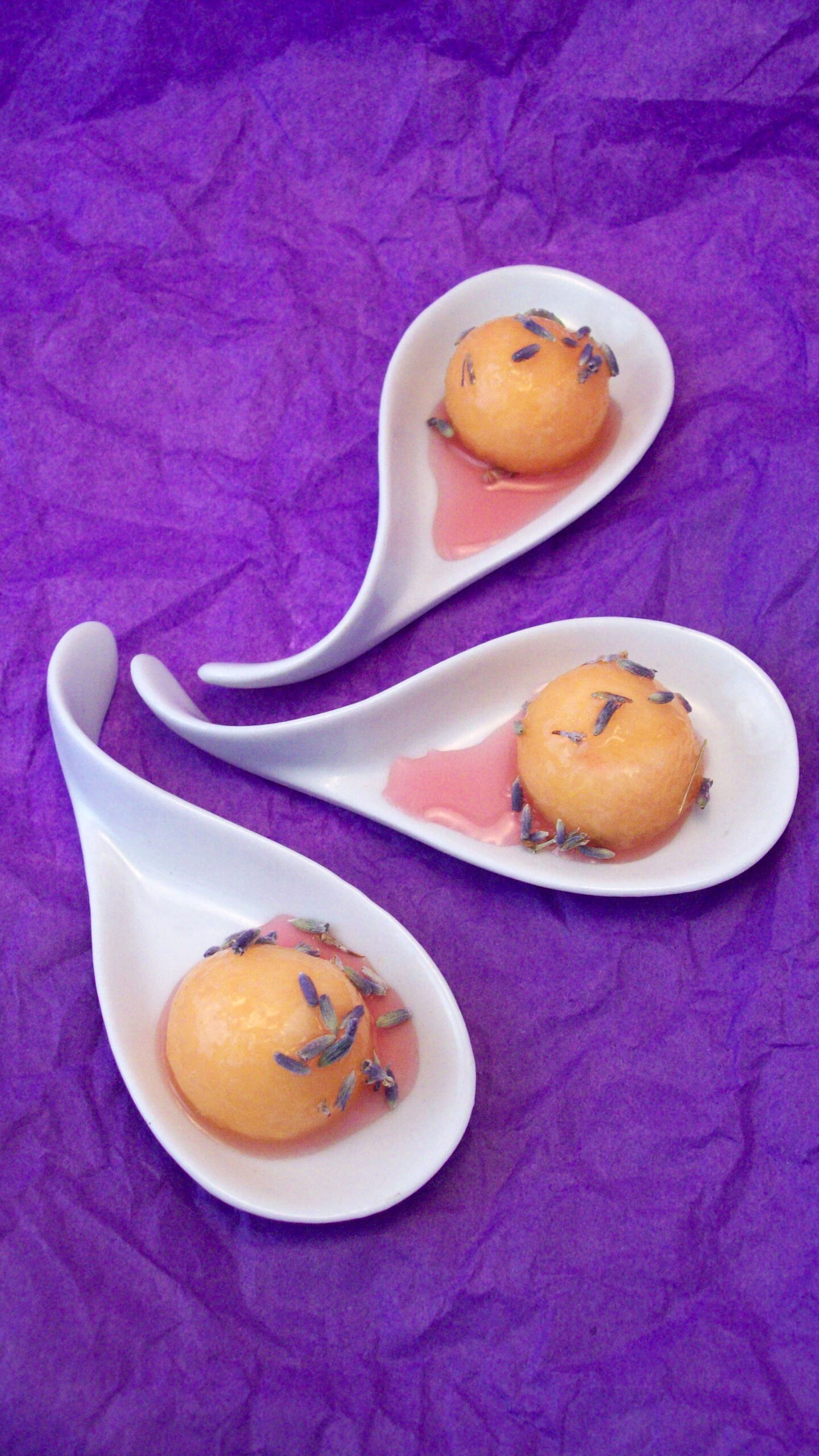 Billes de melon au parfum de lavande