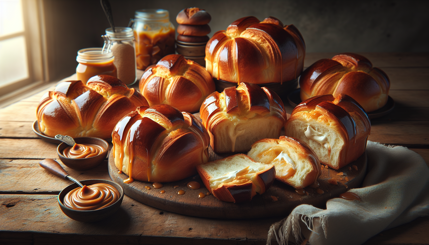 Brioches au dulce de leche