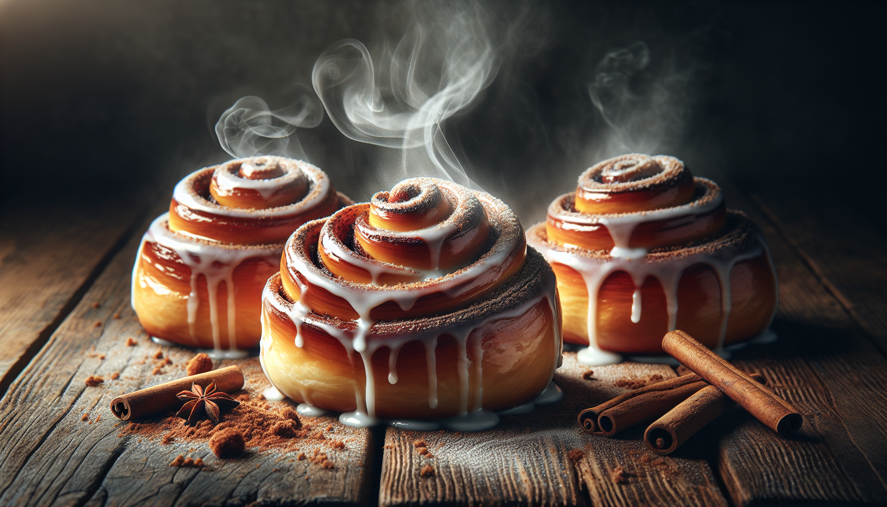 Brioches à la cannelle glacées