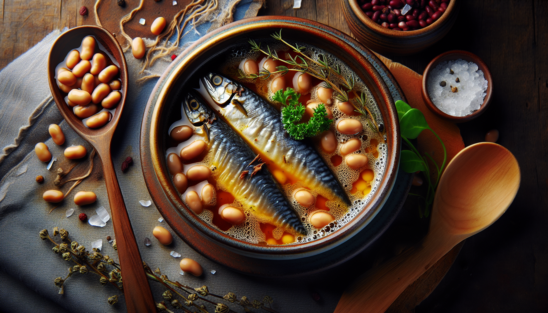Soupe aux haricots et au hareng fumé