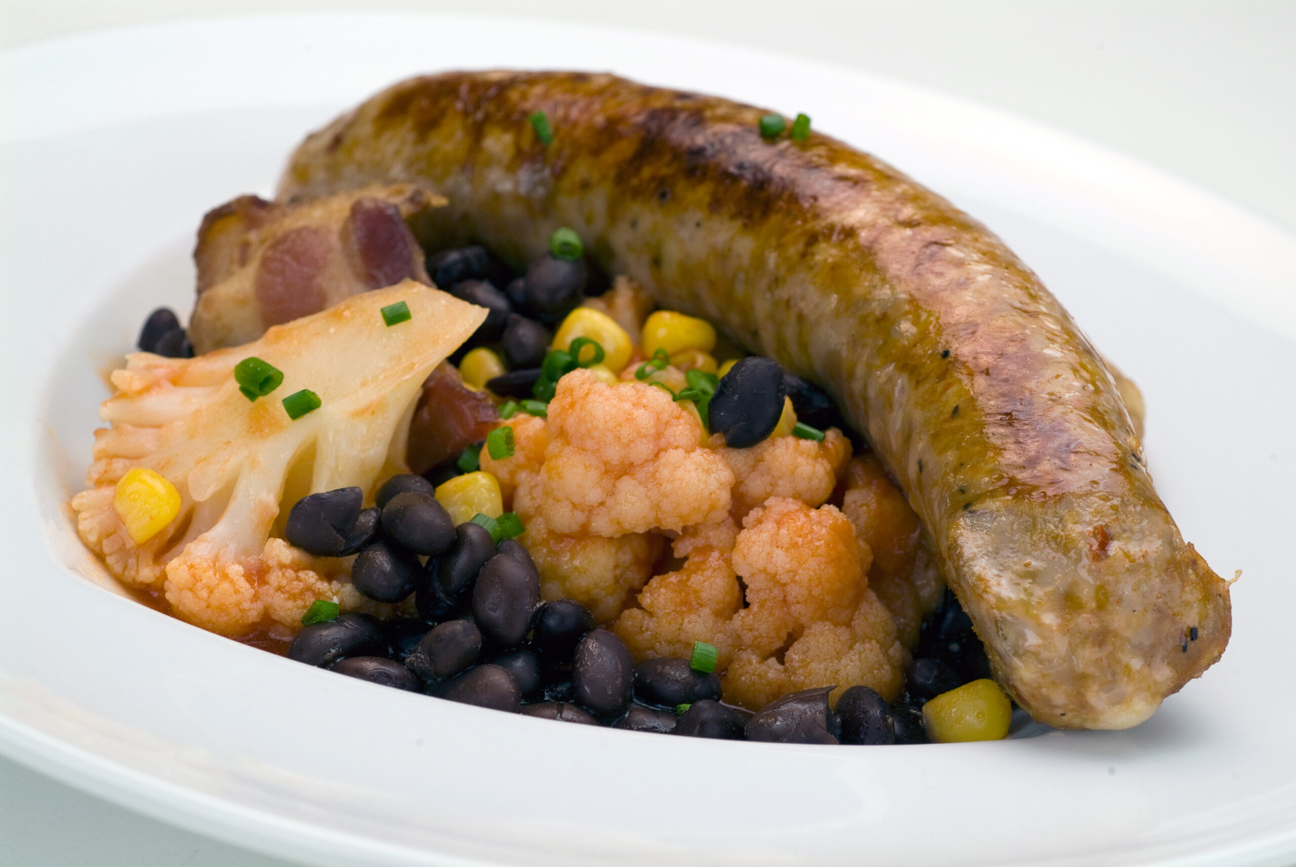 Casserole de haricots et saucisses