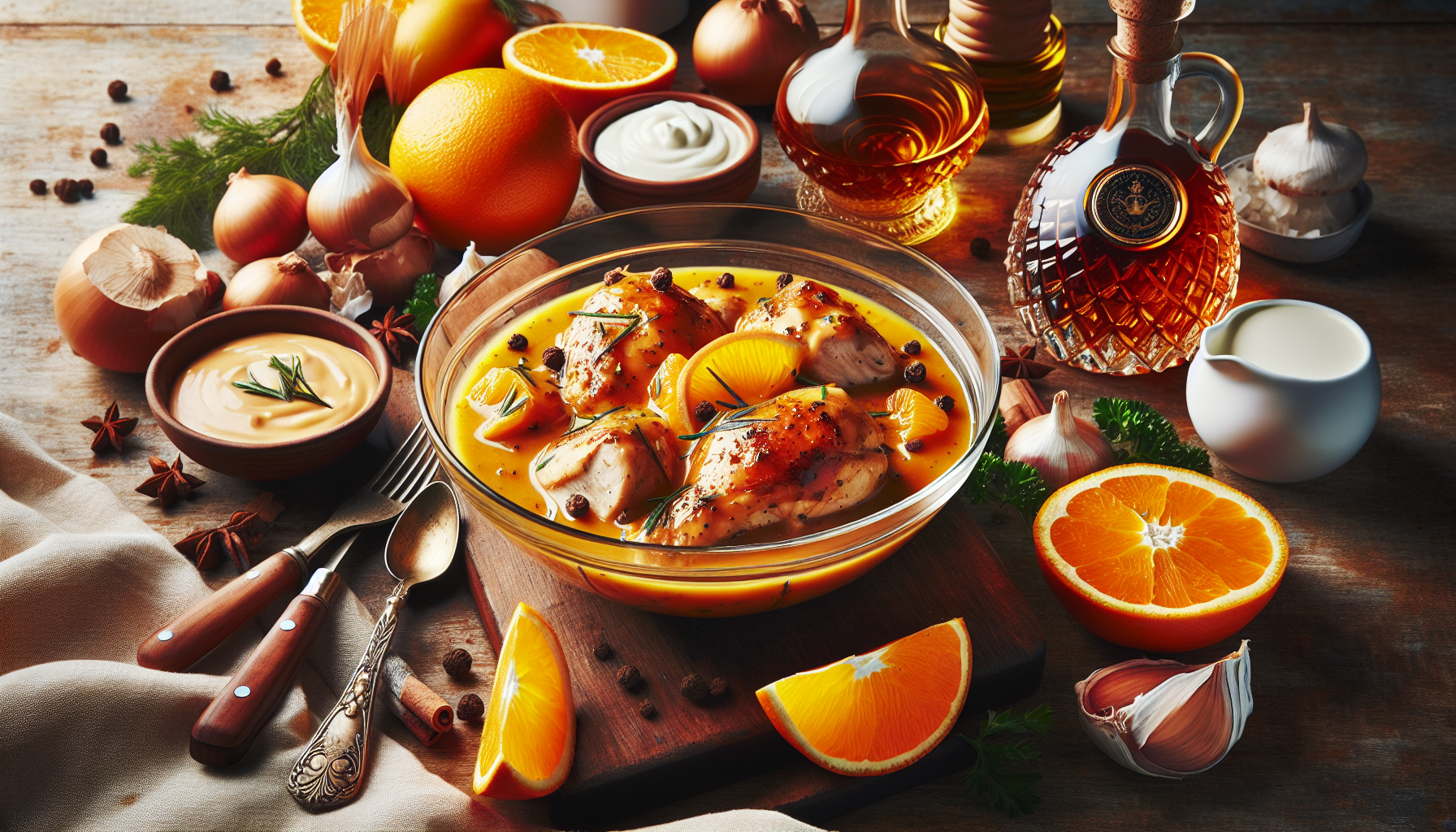 Poulet et haricots cuits au four