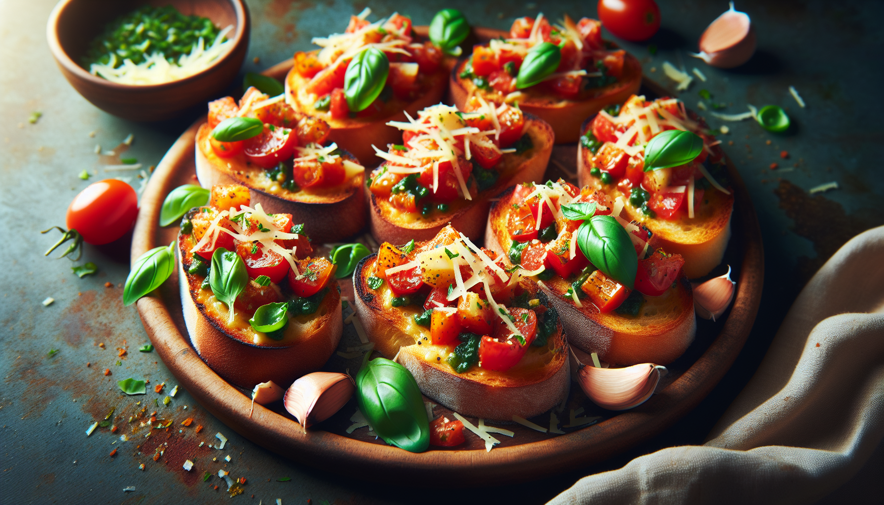 Bruschettas gratinées