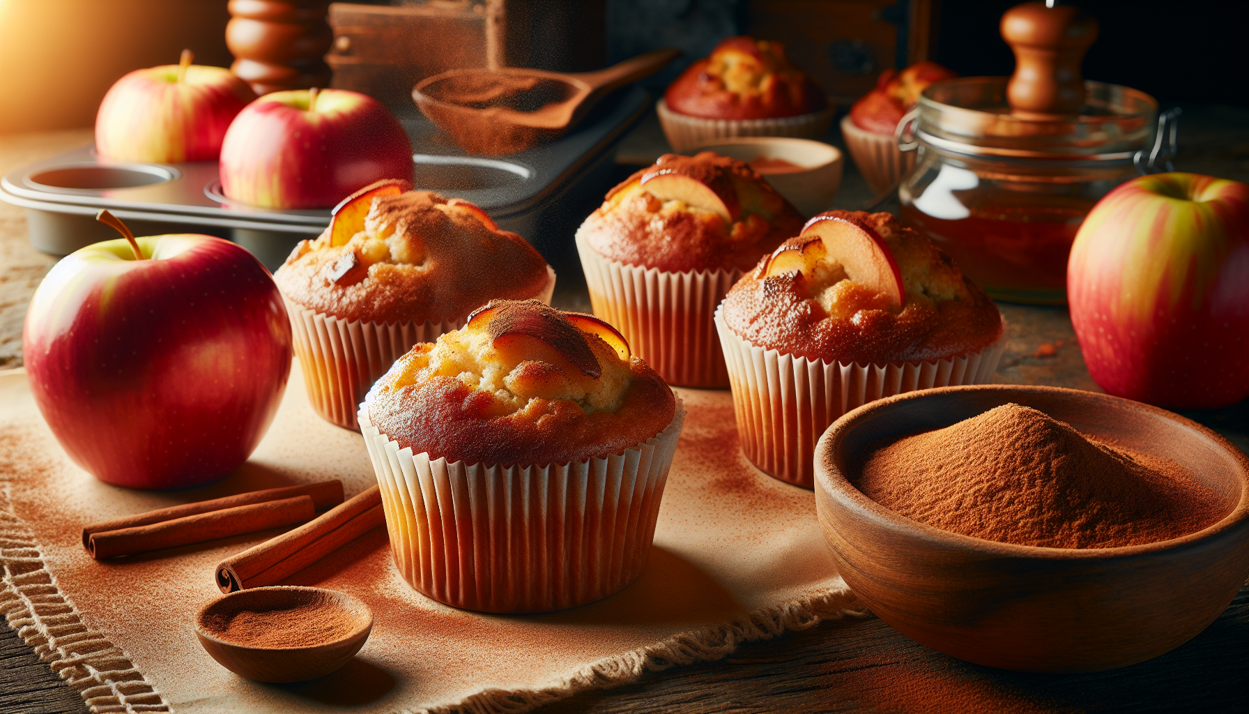 Muffins aux pommes et cannelle