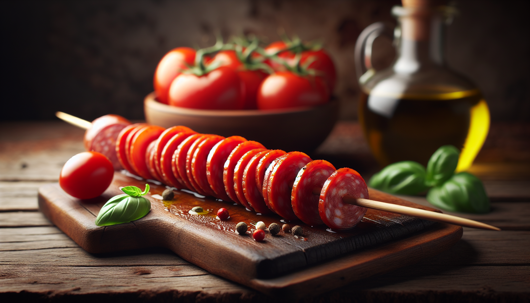 Brochette de chorizo à l’italienne