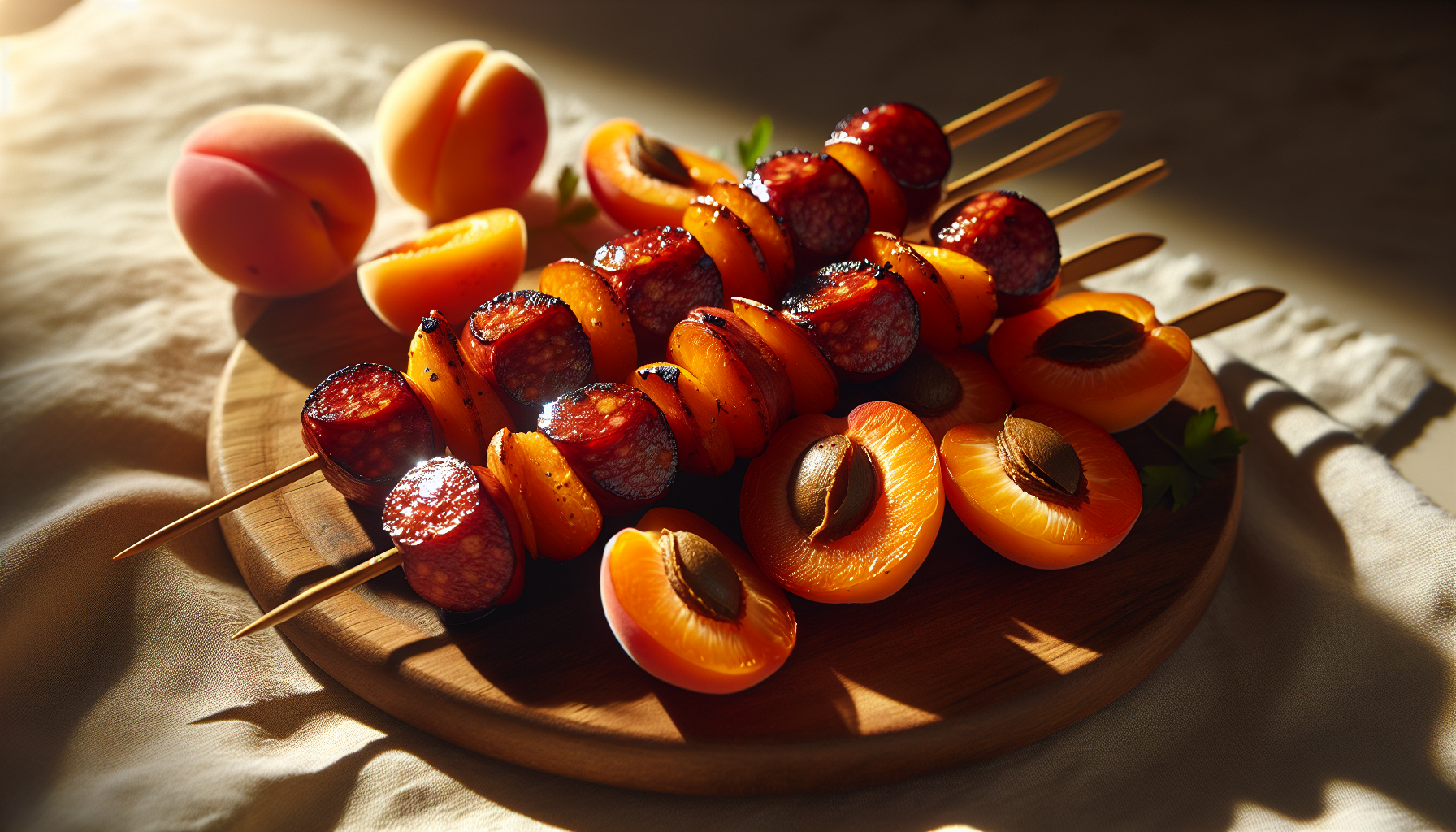 Brochette de chorizo aux abricots