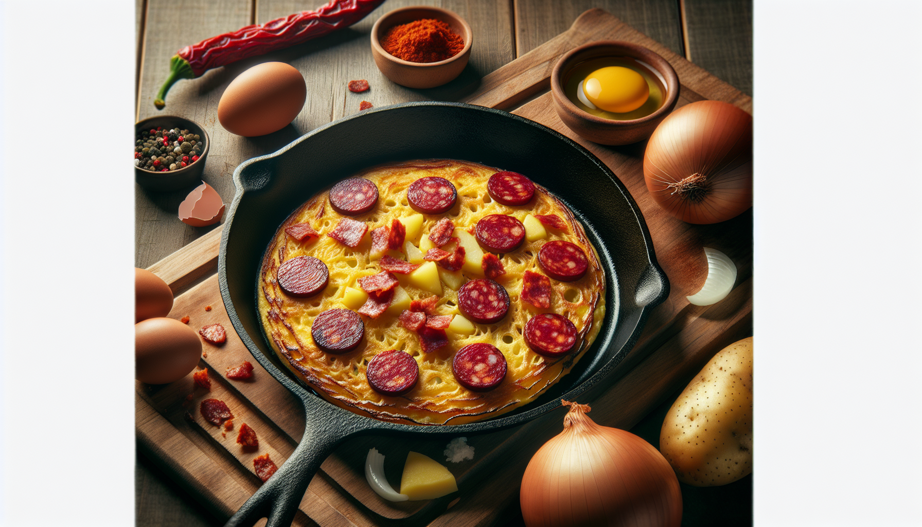Tortilla au chorizo