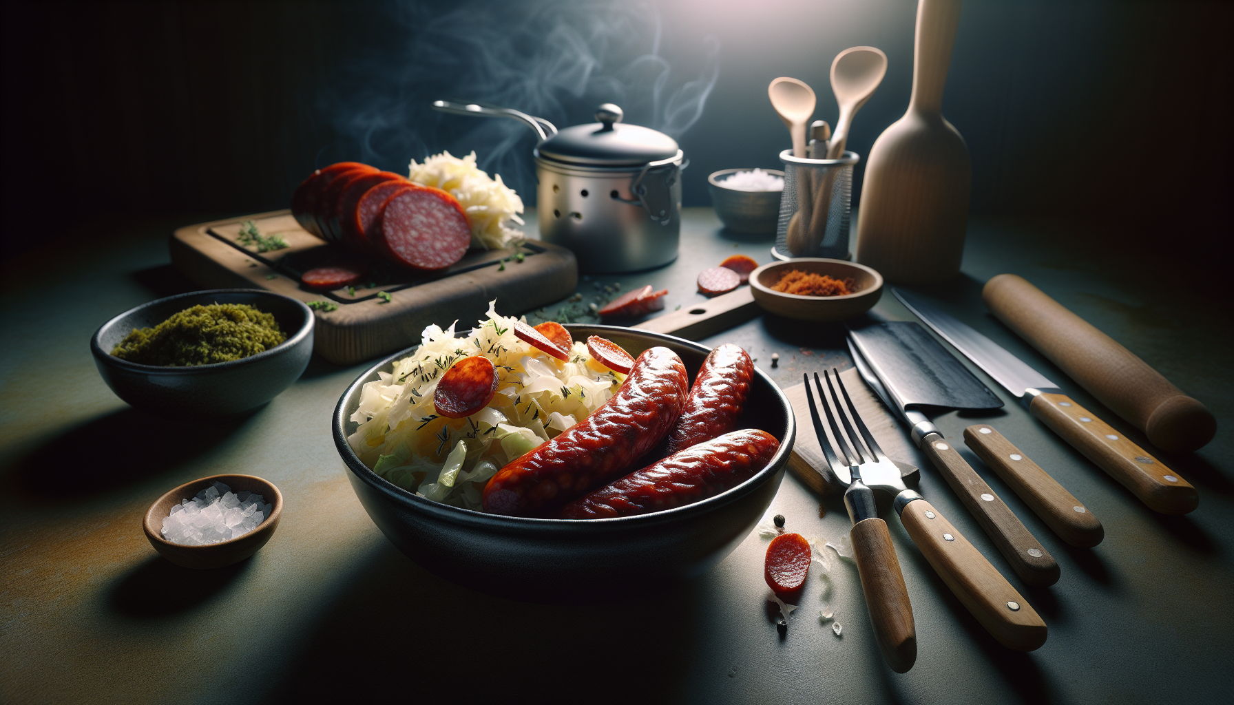 Choucroute et chorizo