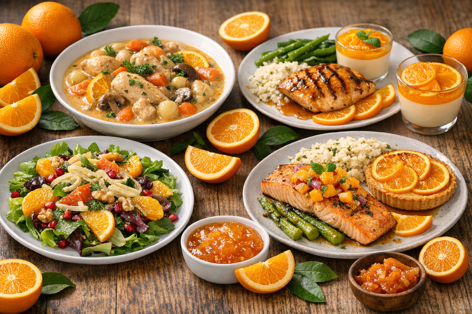Savourez ces délicieuses recettes aux oranges