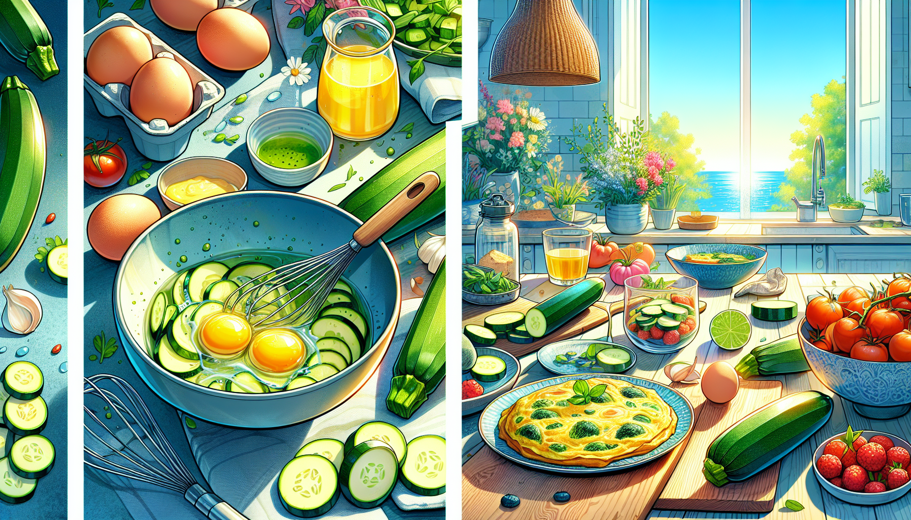 Omelette d'été à la courgette