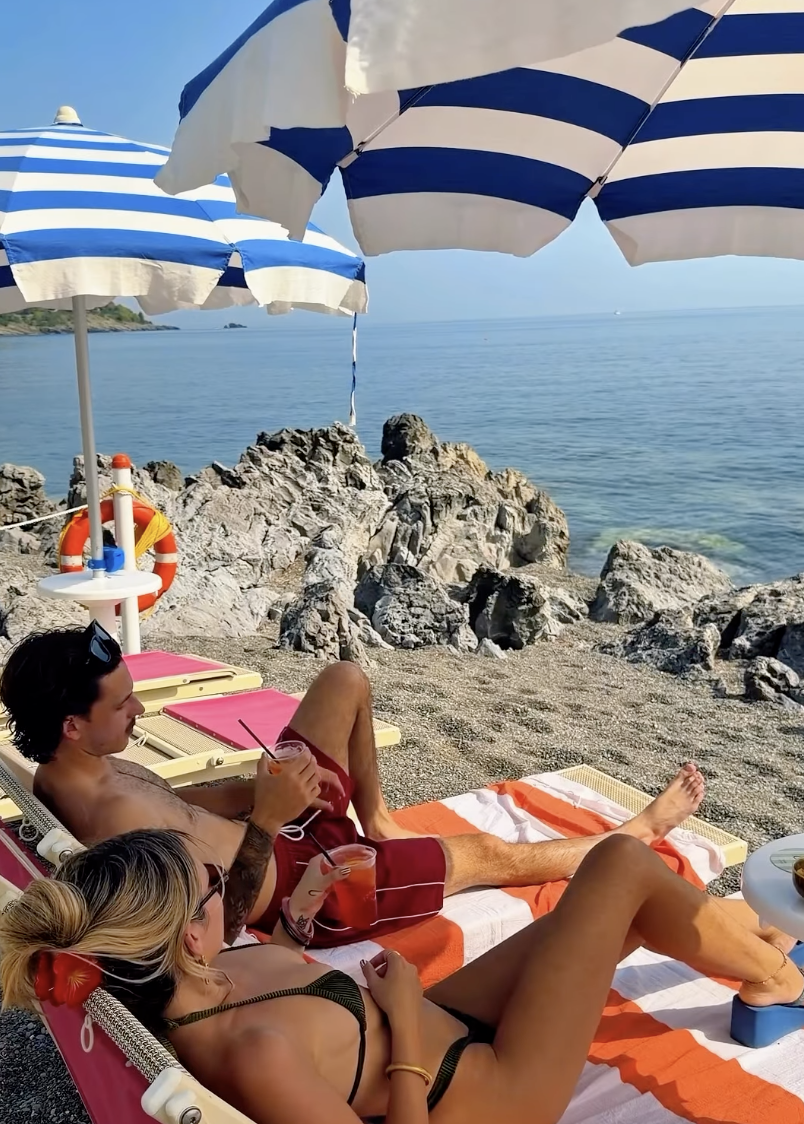 Relaxing on the beach