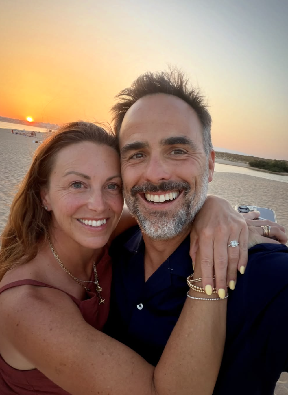 Les amoureux au coucher du soleil