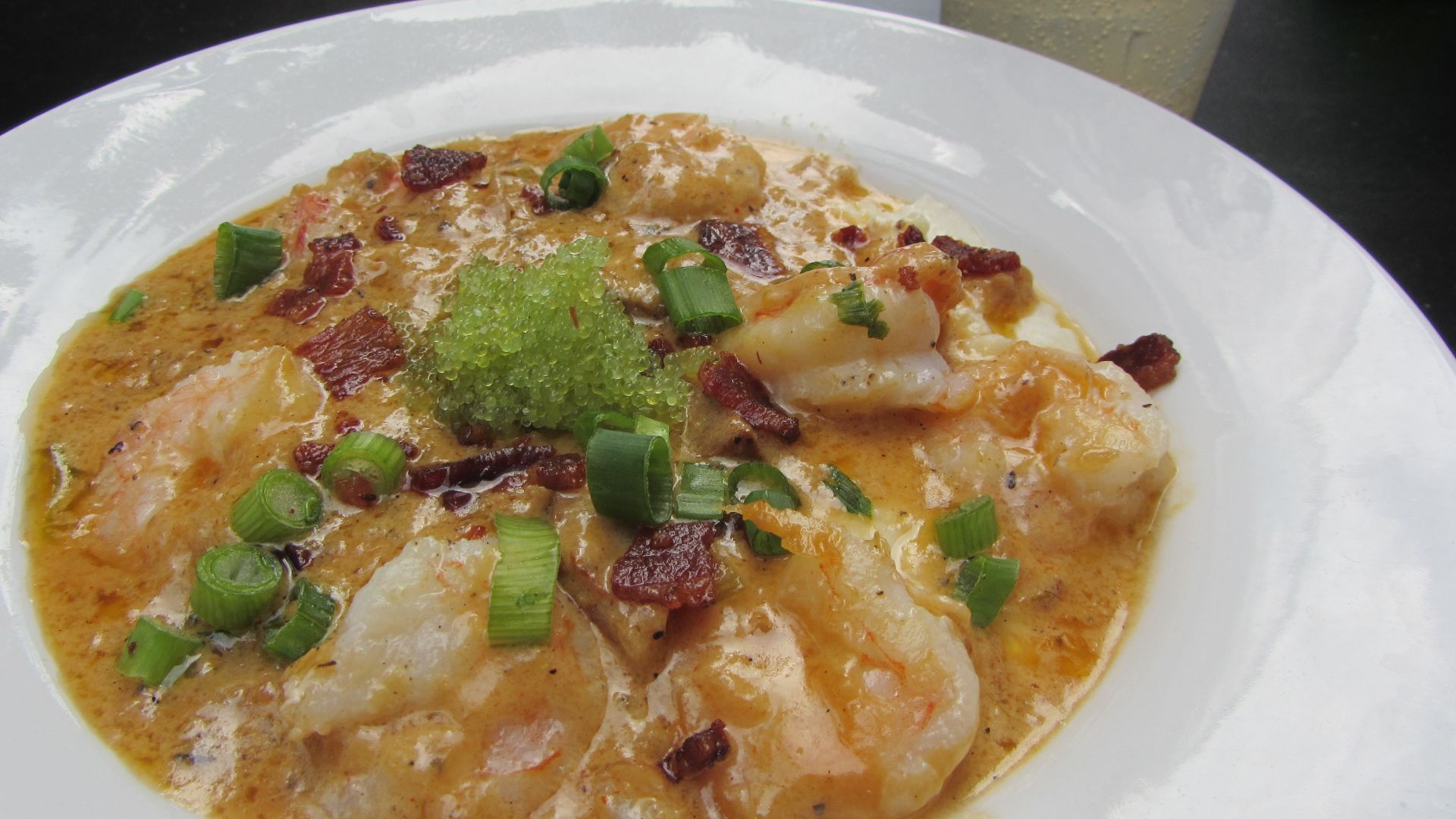 16. Crevettes et gruau de maïs