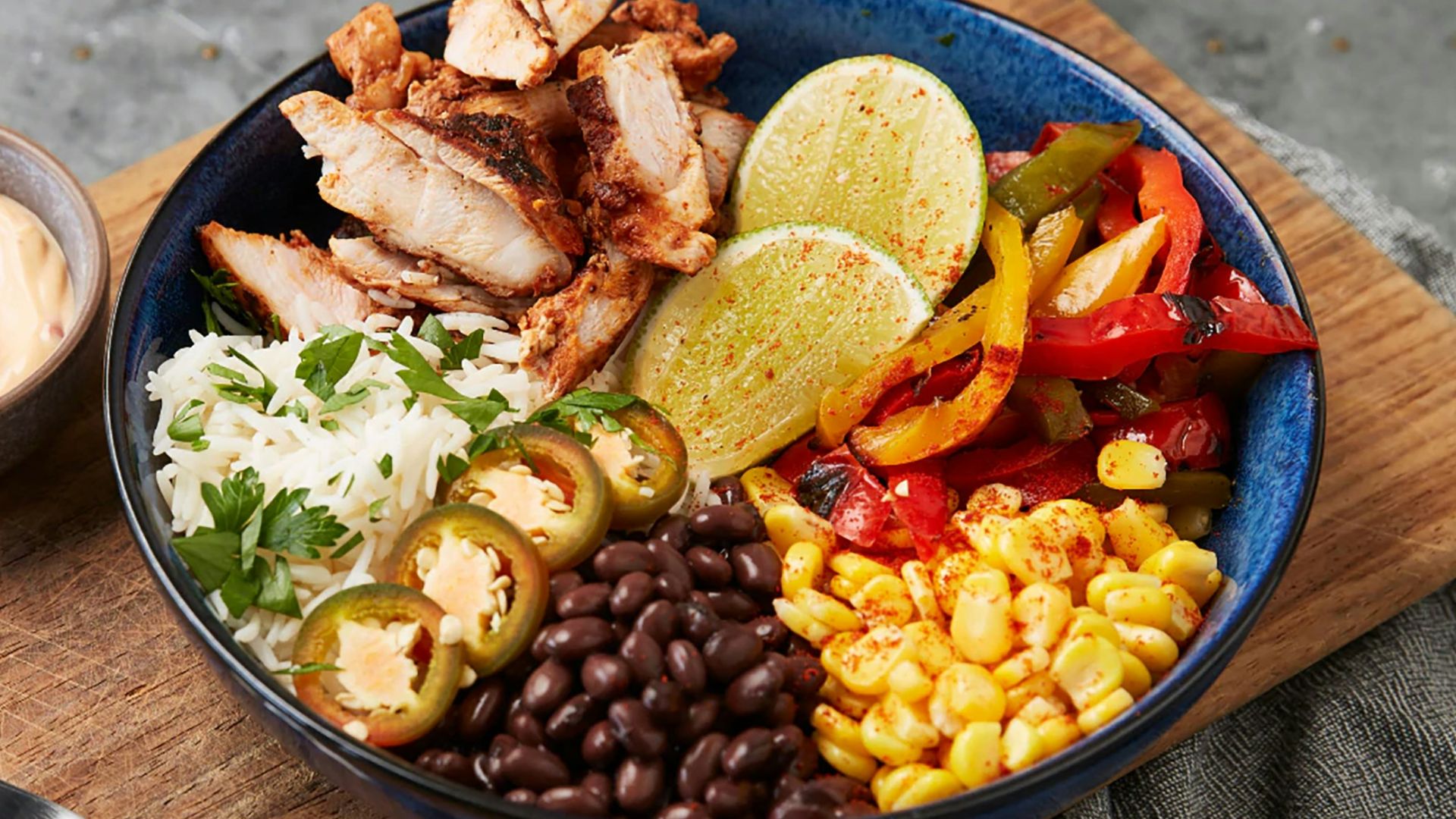 10. Bol de fajitas au poulet