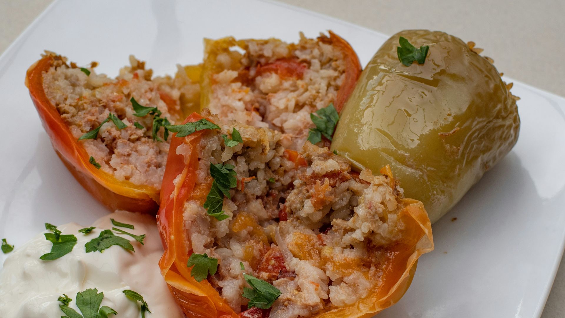 8. Poivrons farcis à la dinde