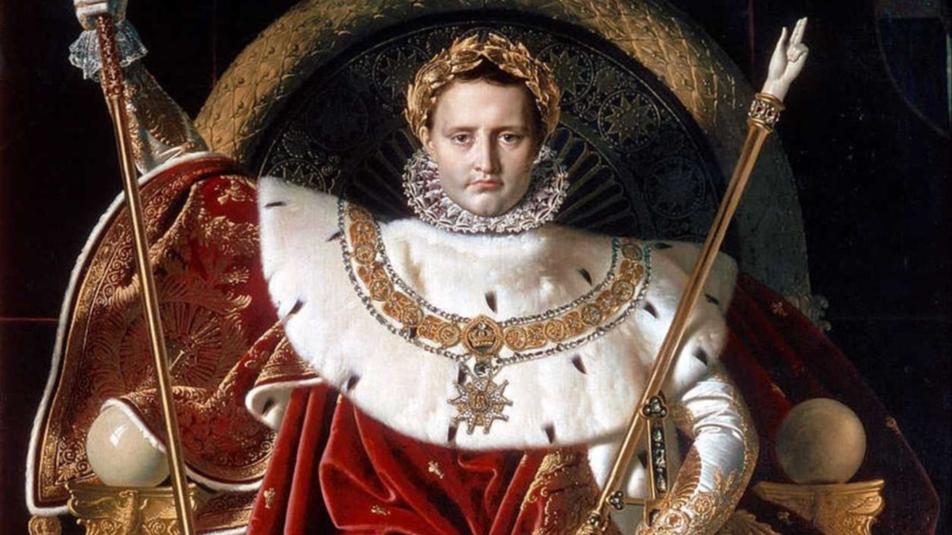 9. Napoléon Ier sur son trône impérial, par Jean-Auguste-Dominique Ingres