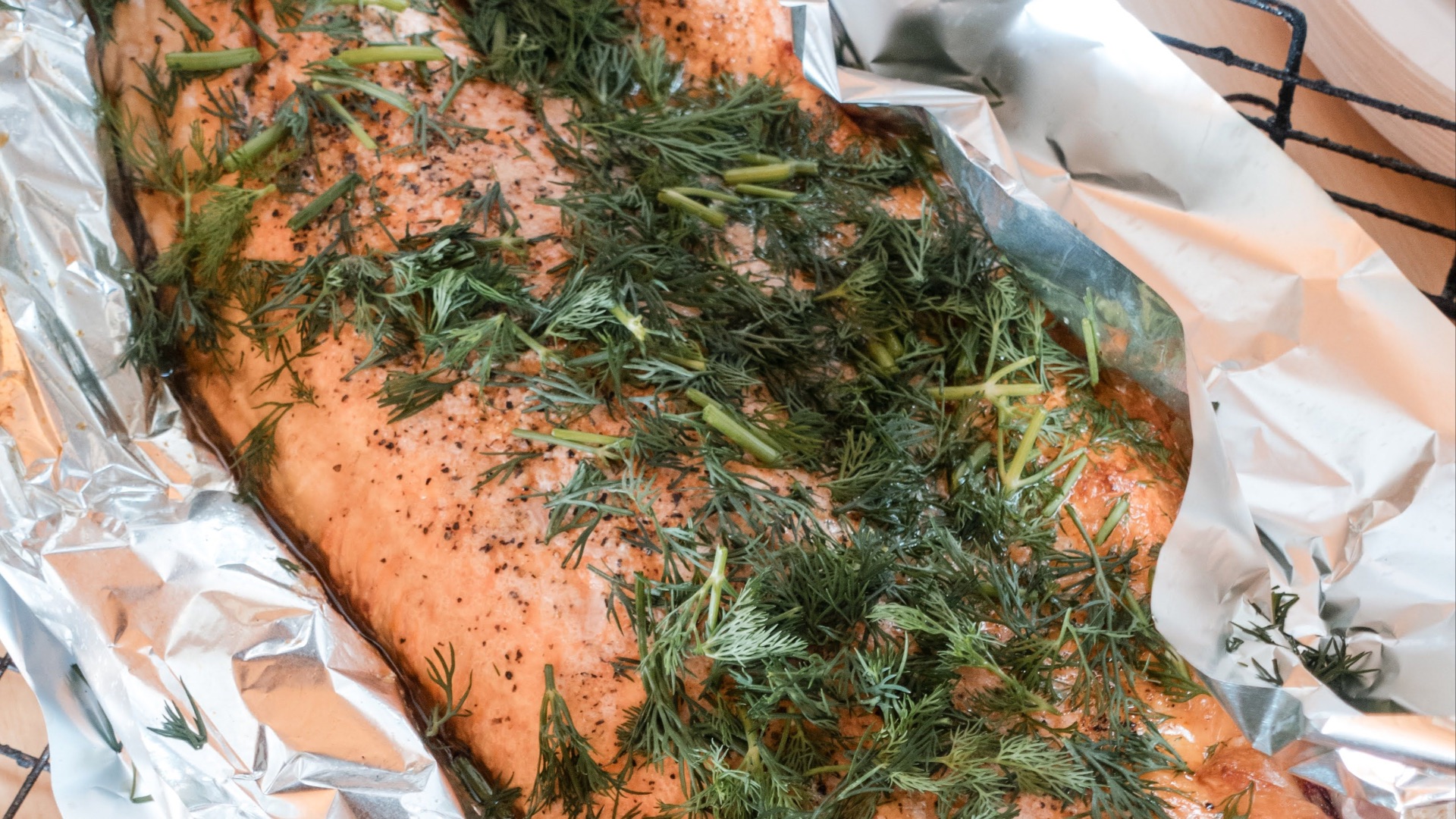 1. Saumon à la harissa au four