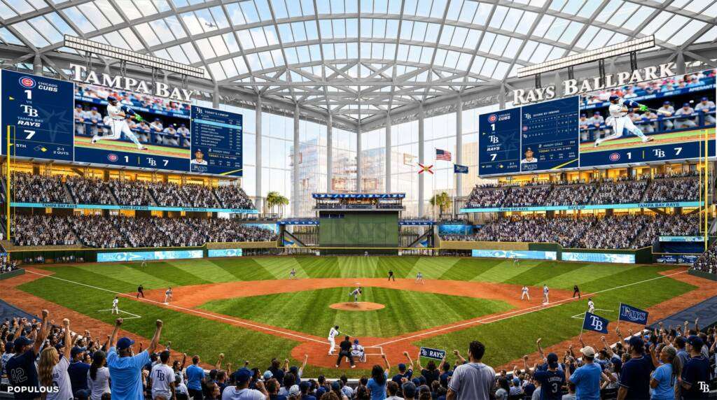 MLB in Brief: Photos of the Rays’ Stadium | Jordan Walker in the Home Run Derby