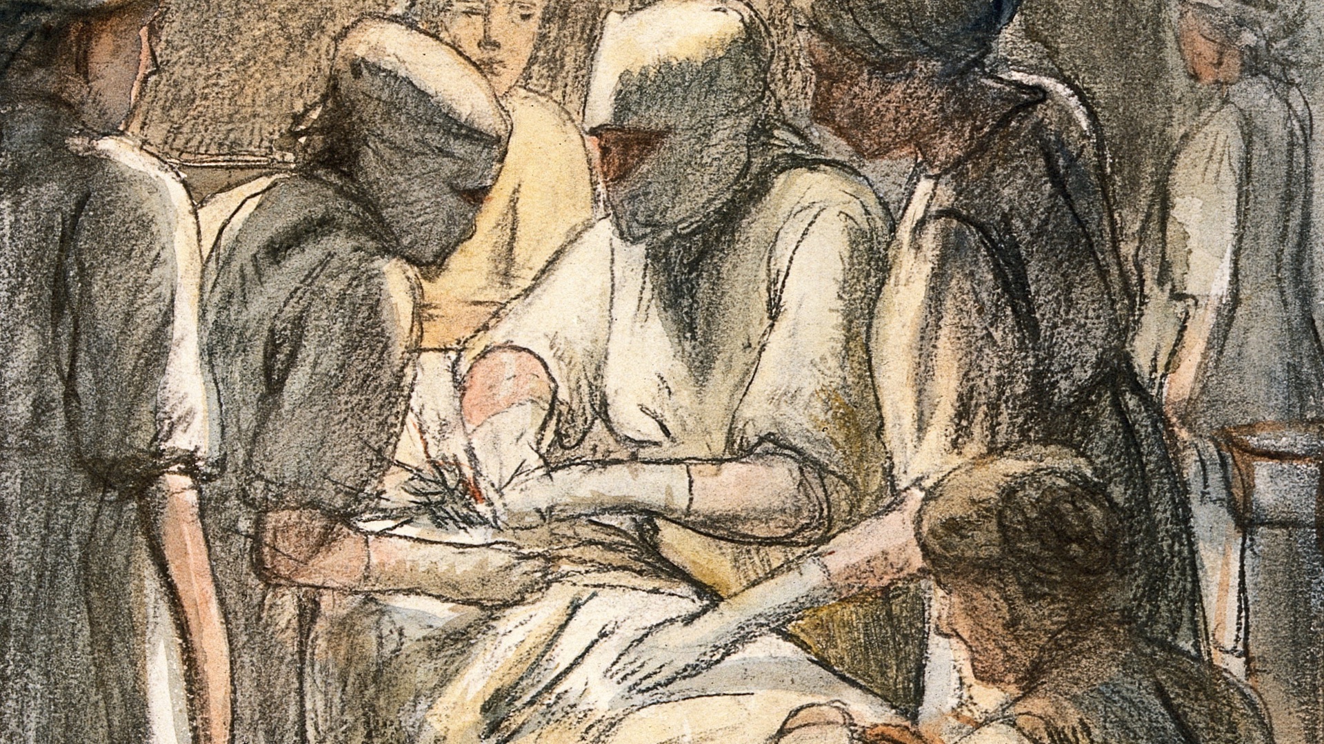 13. Des médecins ont opéré dans des vêtements imprégnés de sang