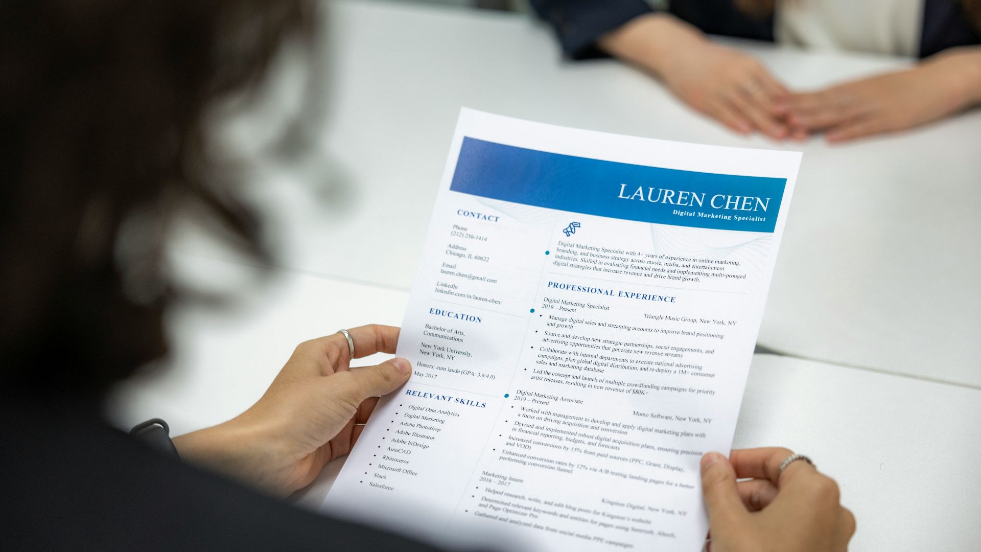 8. Apportez votre CV
